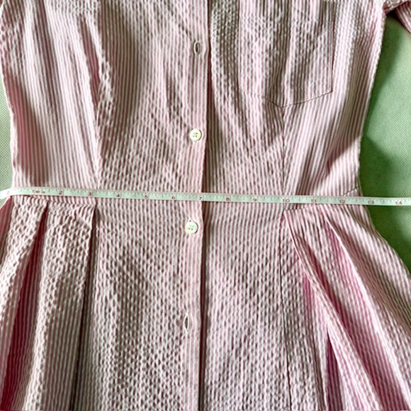 Cotton Pink with white stripes dress - Picture 8 of 14